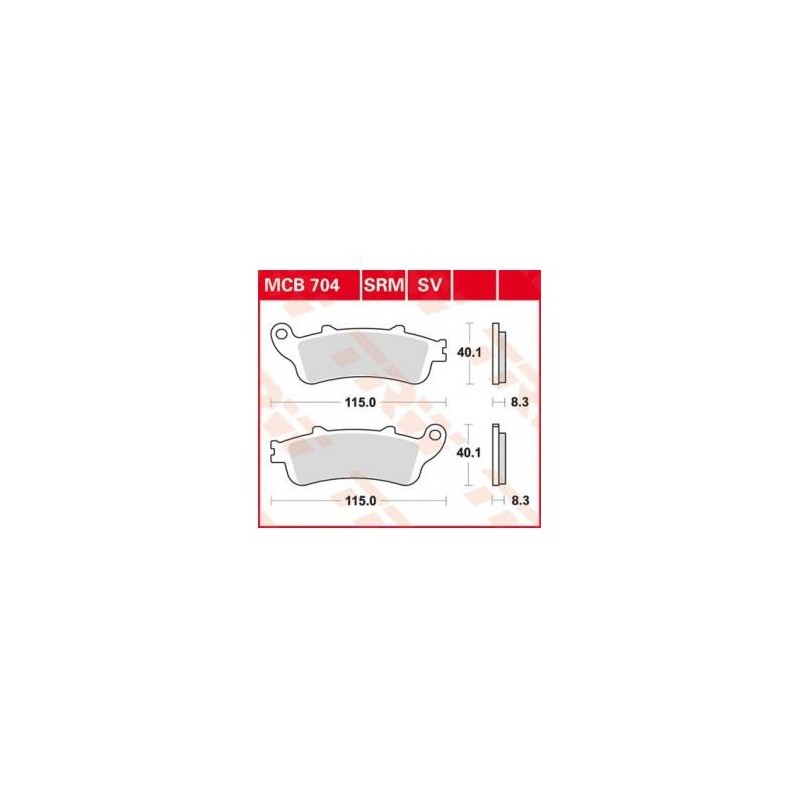 Placute frana TRW MCB704 organice - TRW - MLM Motors