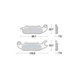 Placute de frana Carbone Lorraine 2352 MX10 (XC7) - CARBONE LORRAINE - MLM Motors