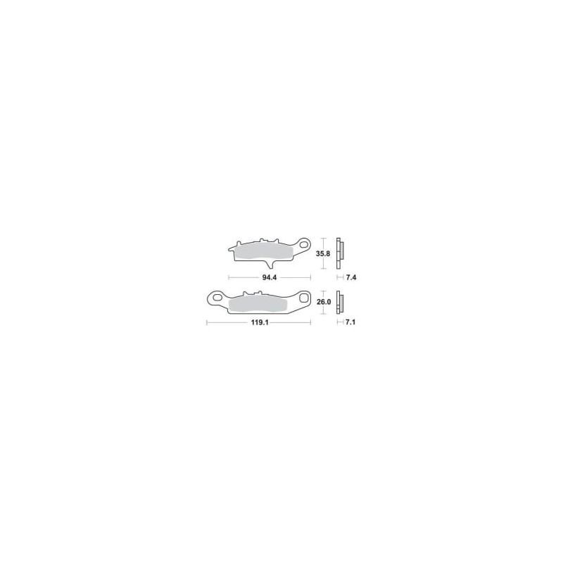 PLACUTE FRANA FATA SINTERED SI TRW ALTN 94.4X35.8X7.4119.1X26X7.1 MCB757 - TRW - MLM Motors