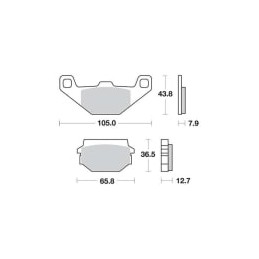 Placute de frana Carbone Lorraine 2352 MX10 (XC7) - CARBONE LORRAINE - MLM Motors