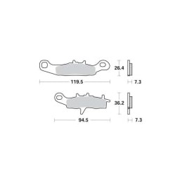 Placute de frana Carbone Lorraine 2352 MX10 (XC7) - CARBONE LORRAINE - MLM Motors