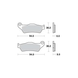 Placute de frana Carbone Lorraine 2352 MX10 (XC7) - CARBONE LORRAINE - MLM Motors