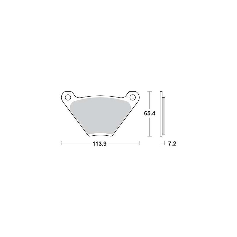 PLACUTE FRANA SPATE MCB97 / 07HD0105 113,9X65,4X7,2 PENTRU HARLEY DAVIDSON FL 1200, FLH 1200, FX 1200, FXE 1200 - TRW - MLM Motors