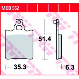 Placute de frana Carbone Lorraine 2352 MX10 (XC7) - CARBONE LORRAINE - MLM Motors