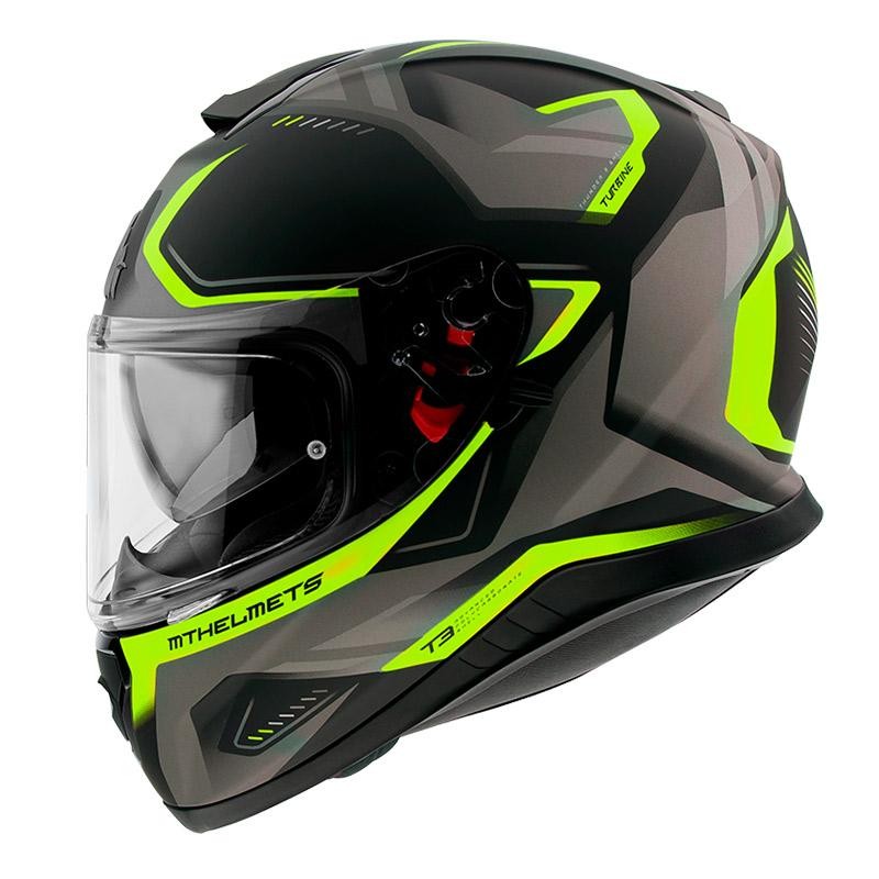 MT Helmets - Casca THUNDER 3 [sun visor] C3, negru mat / fluo - MT HELMETS - MLM Motors