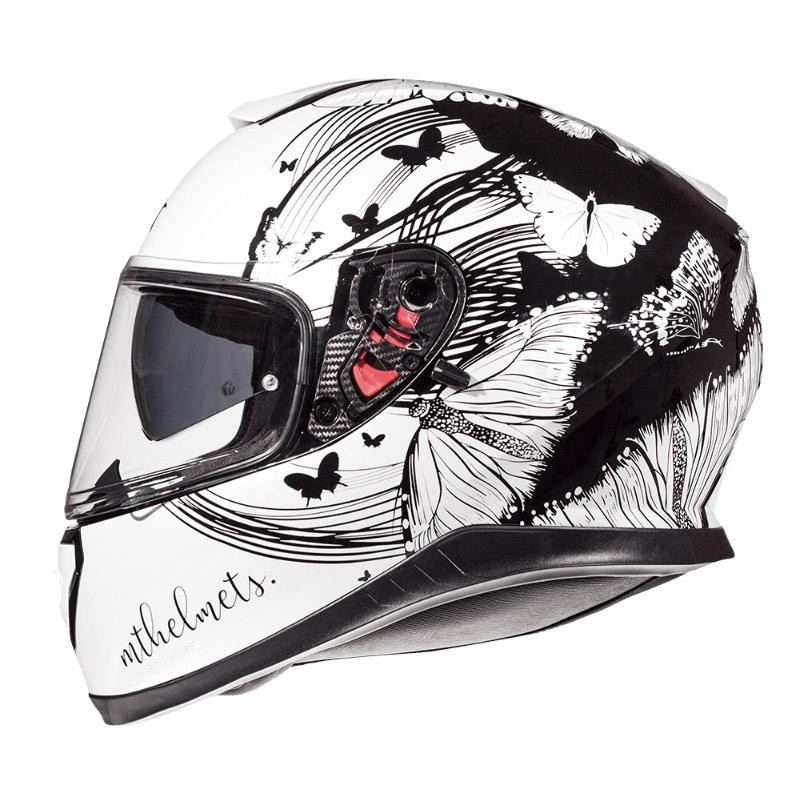 MT Helmets - Casca THUNDER 3 Vlinder [sun visor], alb - MT HELMETS - MLM Motors