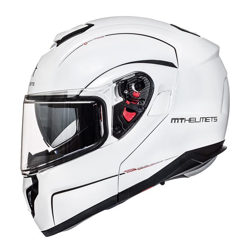 MT Helmets - Casca ATOM [sun visor], alb - MT HELMETS - MLM Motors