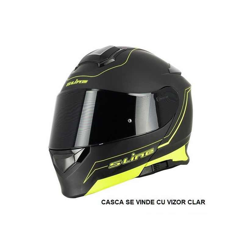 SIFAM - Casca Flip-up S-LINE S550 - negru / galben - SIFAM - MLM Motors