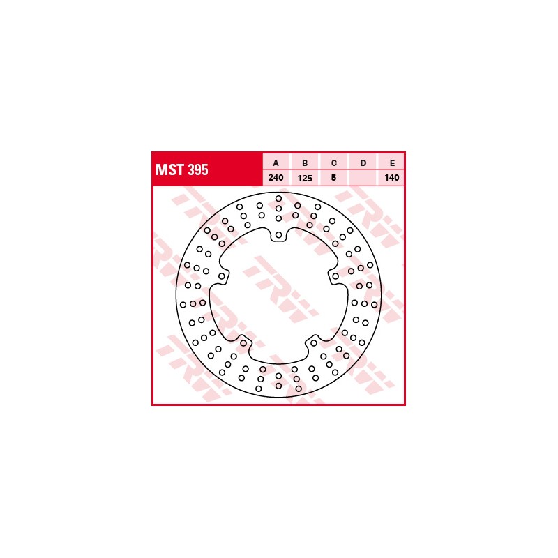 Disc frana spate Aprilia/Gilera/Piaggio, MST395 - TRW - MLM Motors
