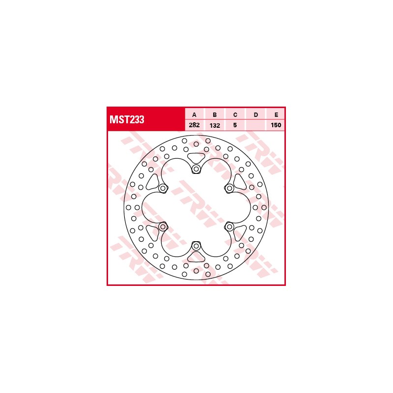 Disc frana fata/spate Yamaha FJ/FJR/GTS/TZR/VMX-12/XV/XVS/XVZ/YBR , MST233 - TRW - MLM Motors