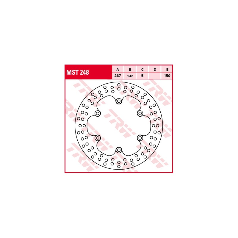 Disc frana fata/spate Yamaha Bolt/BT/FZ/FZR/FZS/FZX/MT-01/TDM/XJ/XJR/XP/XV, MST248 - TRW - MLM Motors