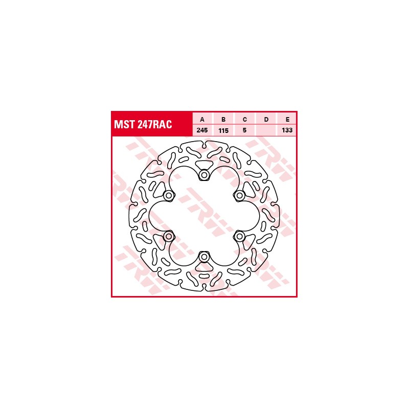 Disc frana fata/spate Ducati Monster, Yamaha FZR/FZS/RD/TDM/TRX/XJ/XJR/XT/YZF/YZF-R1, MST247RAC - TRW - MLM Motors