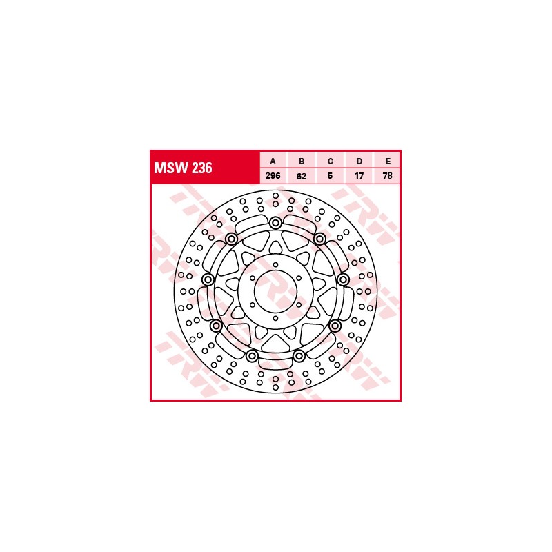 Disc frana fata Honda CBR/GL/VFR/XL, MSW236 - TRW - MLM Motors