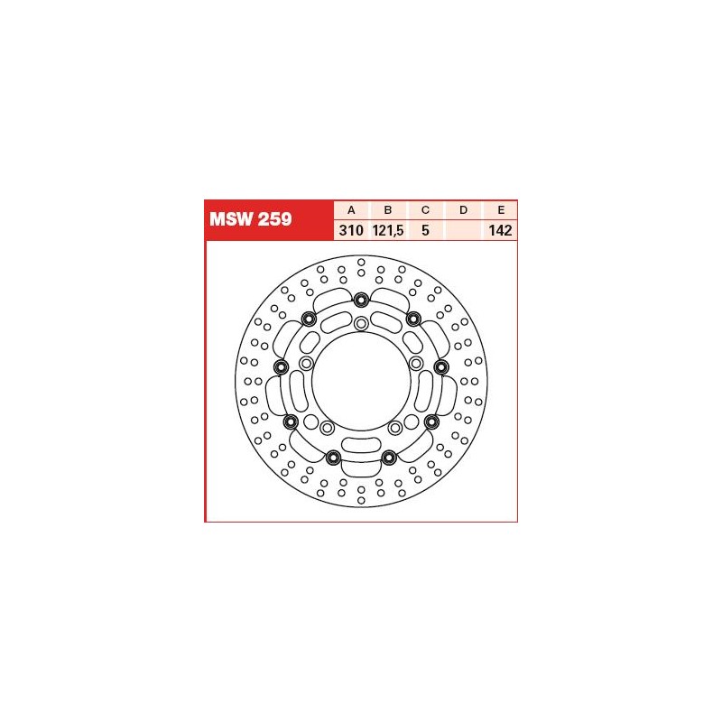 Disc frana fata Suzuki DL/GSF/GSR/GSX/GSX-S/VZR, MSW259 - TRW - MLM Motors