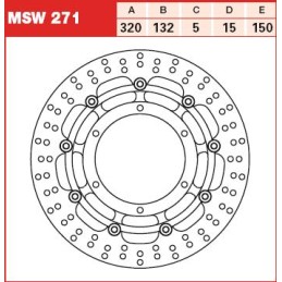 Disc frana spate Yamaha CZD/VP/YP, 68B40778 - BREMBO - MLM Motors
