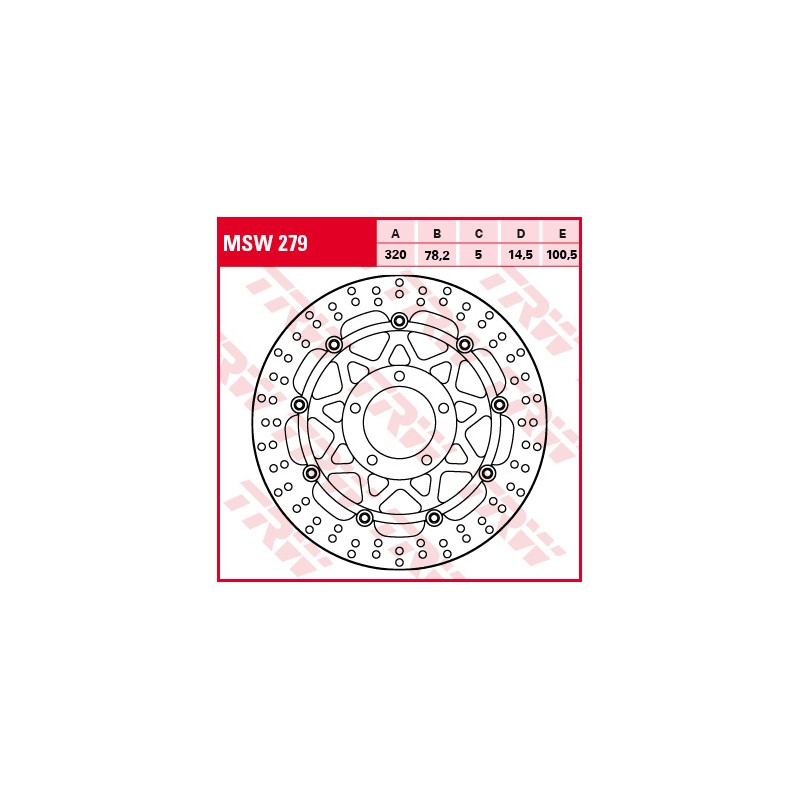 Disc frana fata Triumph Sprint/Speed/Daytona/Rocket, MSW279 - TRW - MLM Motors