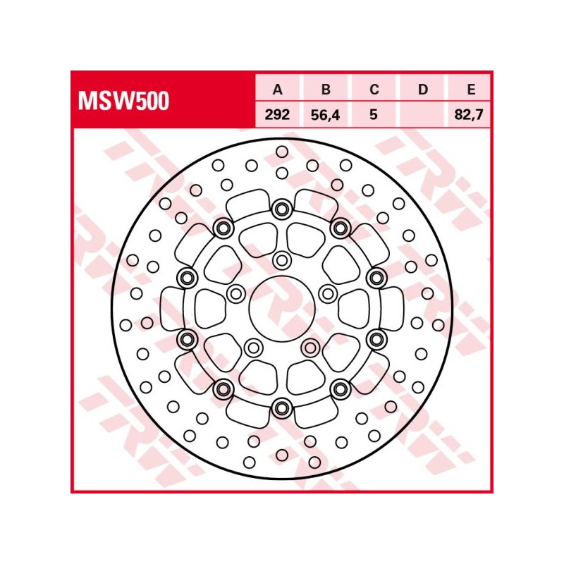 Disc frana fata Harley-Davidson Dyna/Softail/Sportster, MSW500 - TRW - MLM Motors