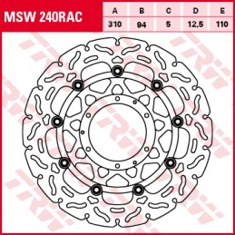 Disc frana spate BMW R 1200 GS/RT/R/RS,R 1250 GS, 68B407G9 - BREMBO - MLM Motors