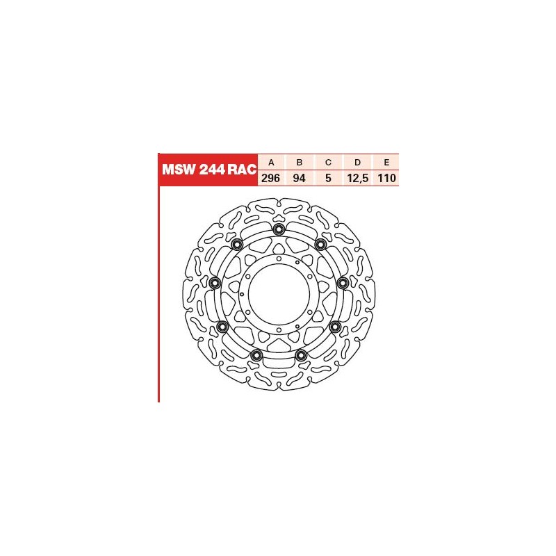 Disc frana fata Honda CBR 600 F 2001-2007, MSW244RAC - TRW - MLM Motors