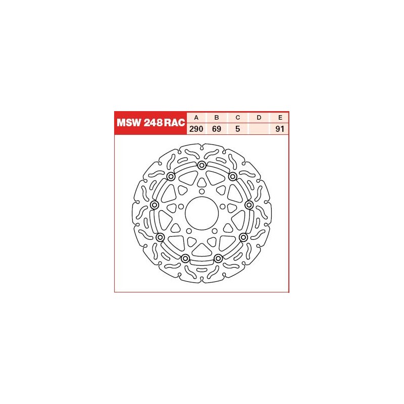 Disc frana fata Suzuki GSF/GSX/SV/VLR/VZ, MSW248RAC - TRW - MLM Motors