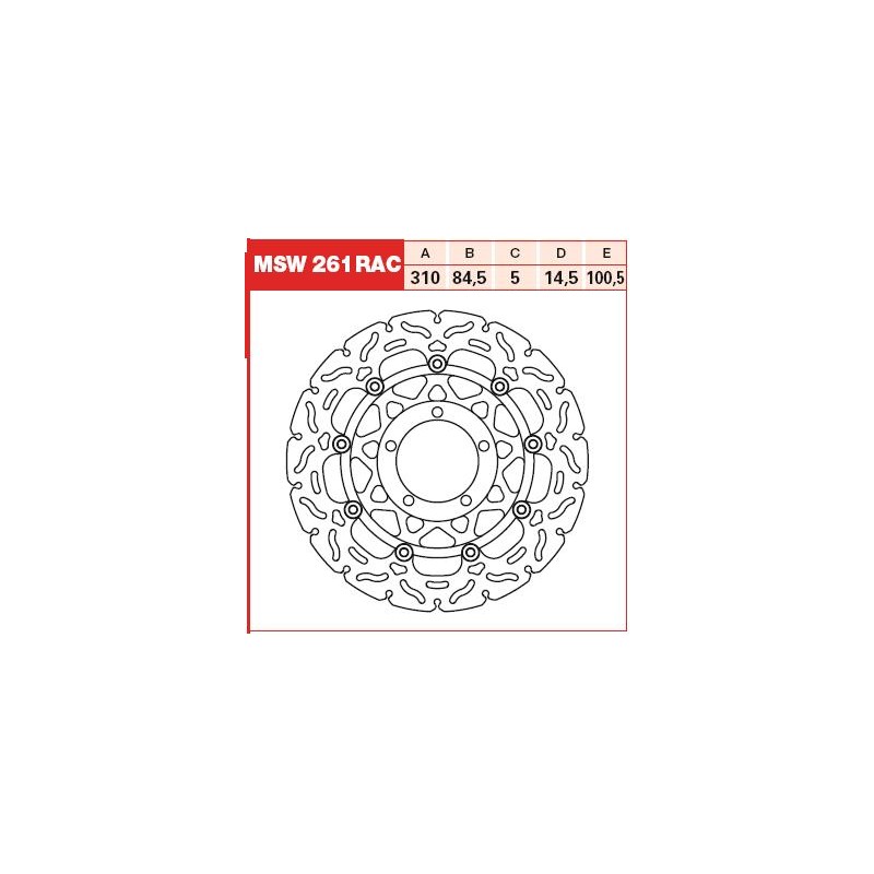 Disc frana fata Triumph Daytona/Speed/Street, MSW261RAC - TRW - MLM Motors