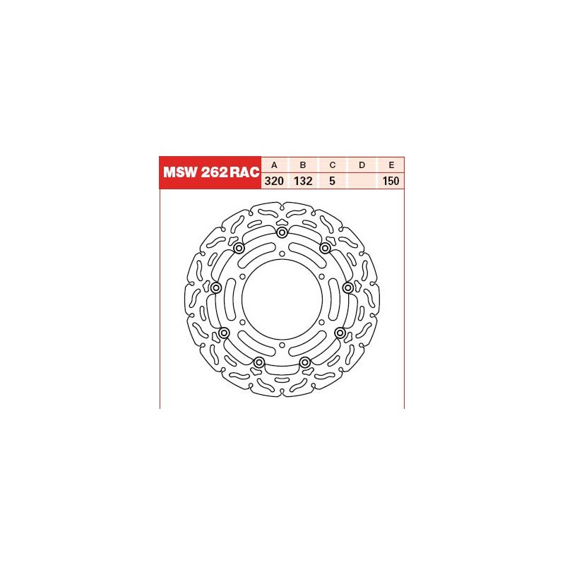 Disc frana fata Yamaha FJR/MT-01/XVS/YZF, MSW262RAC - TRW - MLM Motors