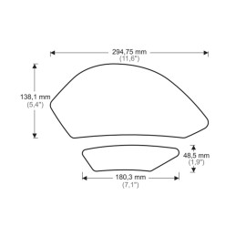 Tank pad PUIG protectie laterala Kawasaki negru, 140.20080N - PUIG - MLM Motors