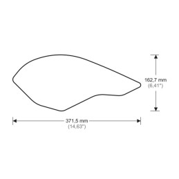 Tank pad PUIG protectie laterala Triumph negru, 140.20087N - PUIG - MLM Motors
