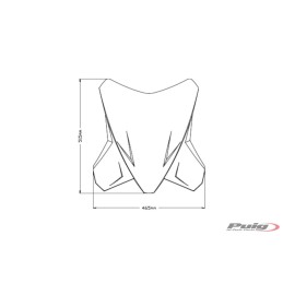 Parbriz mare (inalt) transparent Vespa S - S College 2T-4T AC 50-125-150cc - FACO - MLM Motors