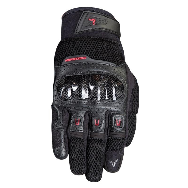 Manusi textile Nordcode AIR TECH negru/rosu - NORDCODE - MLM Motors